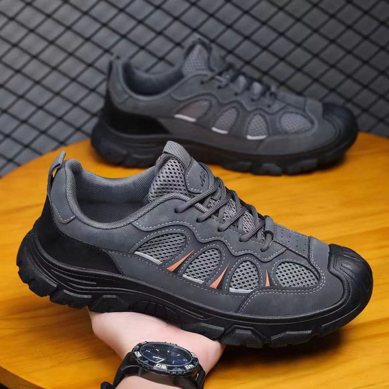 Zapatillas deportivas informales transpirables para hombre con suela de goma gruesa para actividades al aire libre