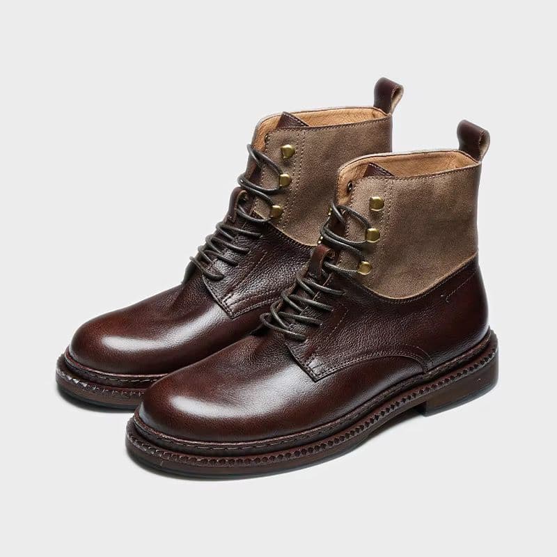 Botas de trabajo de cuero de primera calidad con características antideslizantes para uso profesional-sku-3